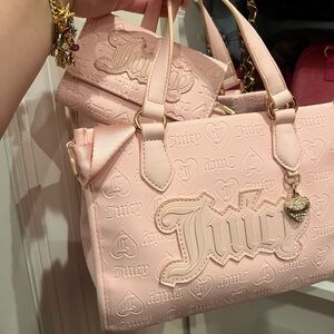 Juicy Couture Light Pink Embossed Shoulder Bag